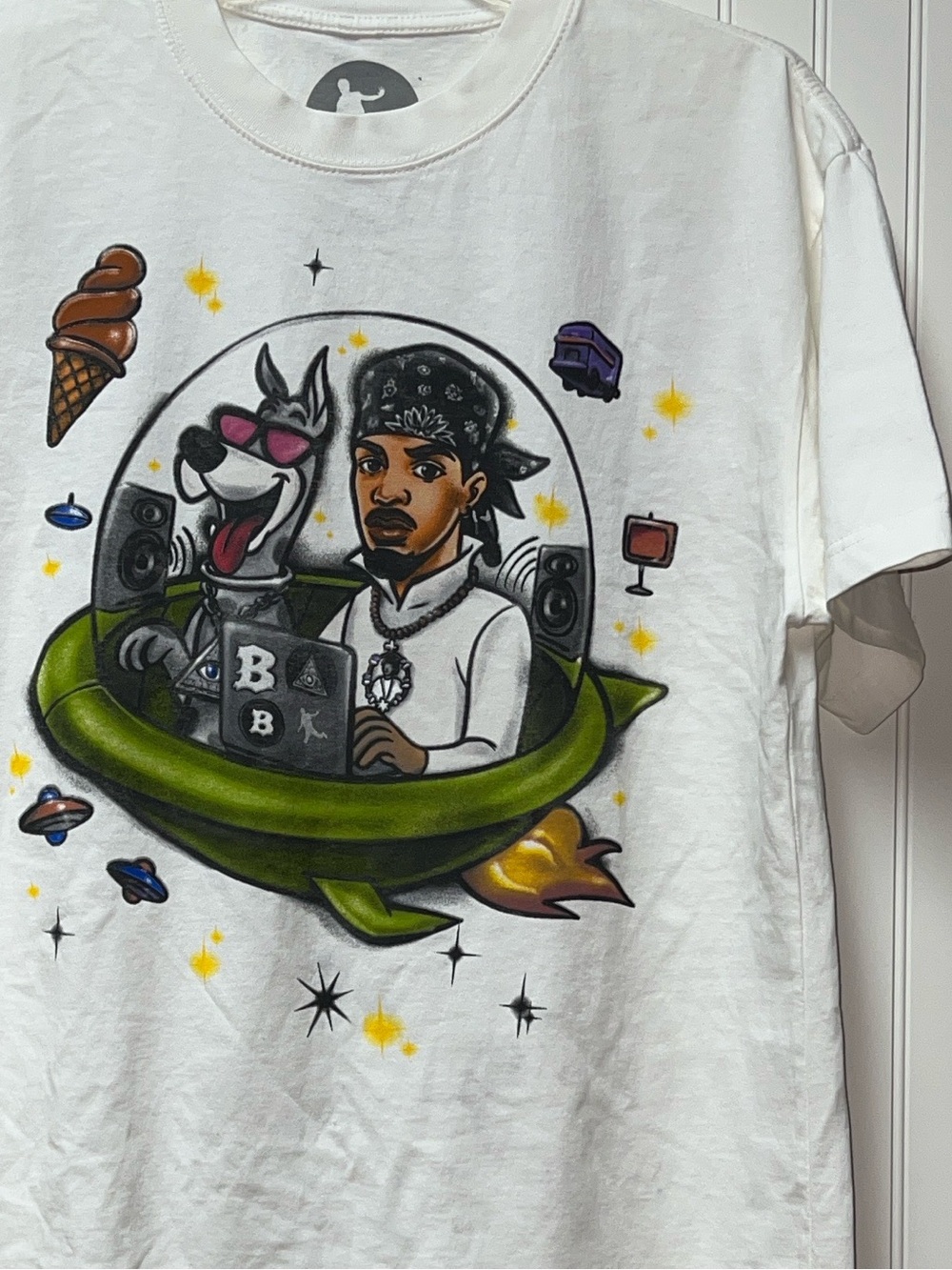 Metro Boomin Jetsons Airbrush Concert Tour Shirt L Heavyweight NWOT